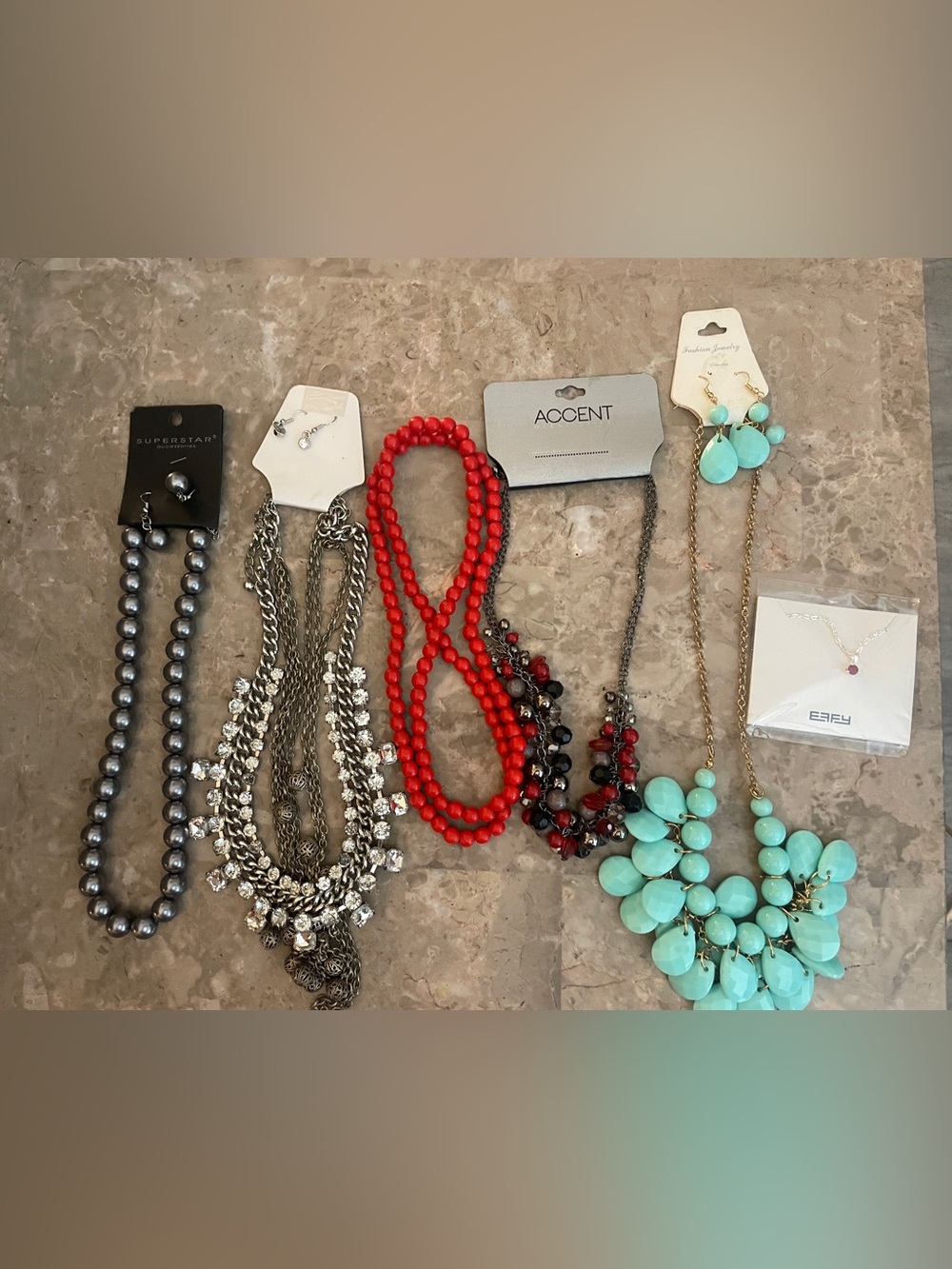 6 NEW Necklaces & some earring sets. All new great for gifting! NWT!